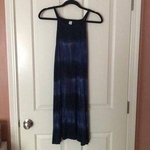 Blue tie-dye dress